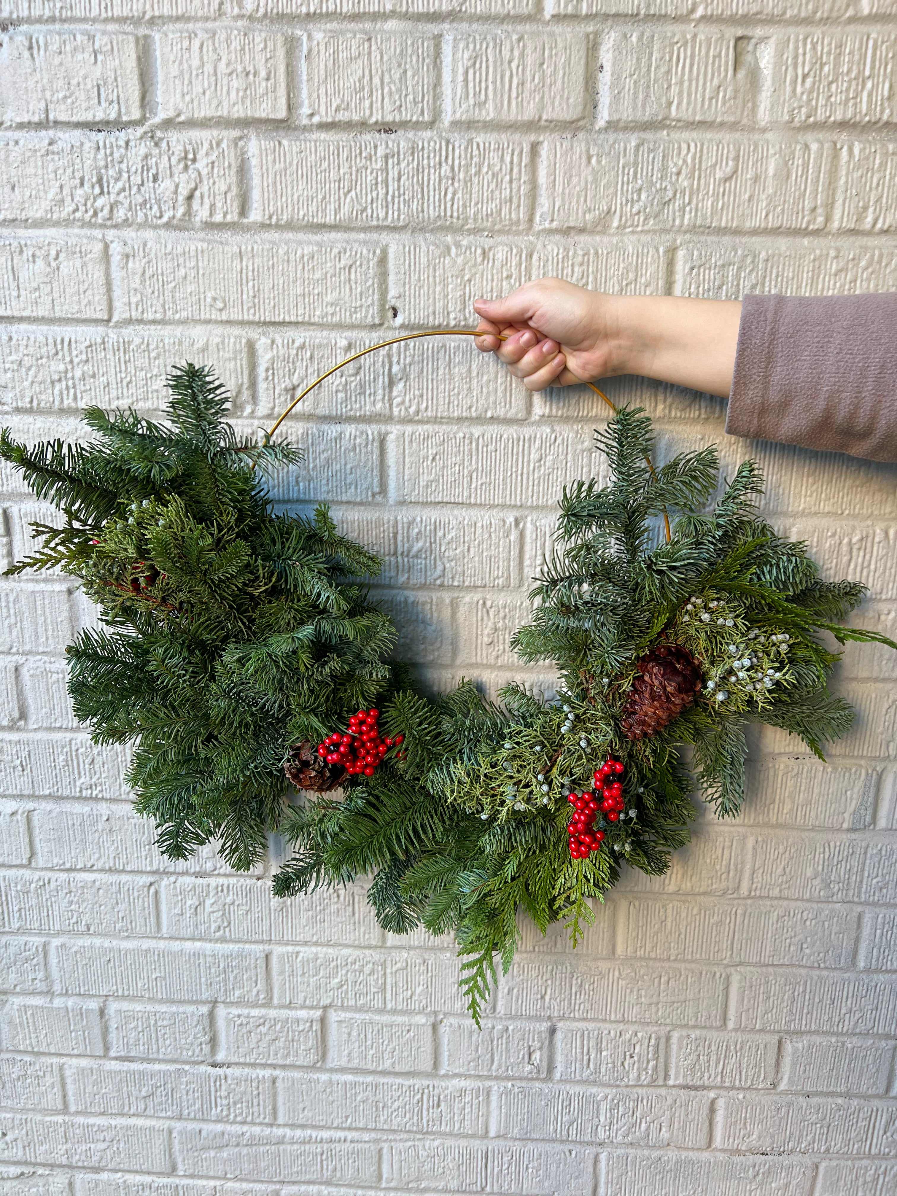 Cresent Wreath and Swag