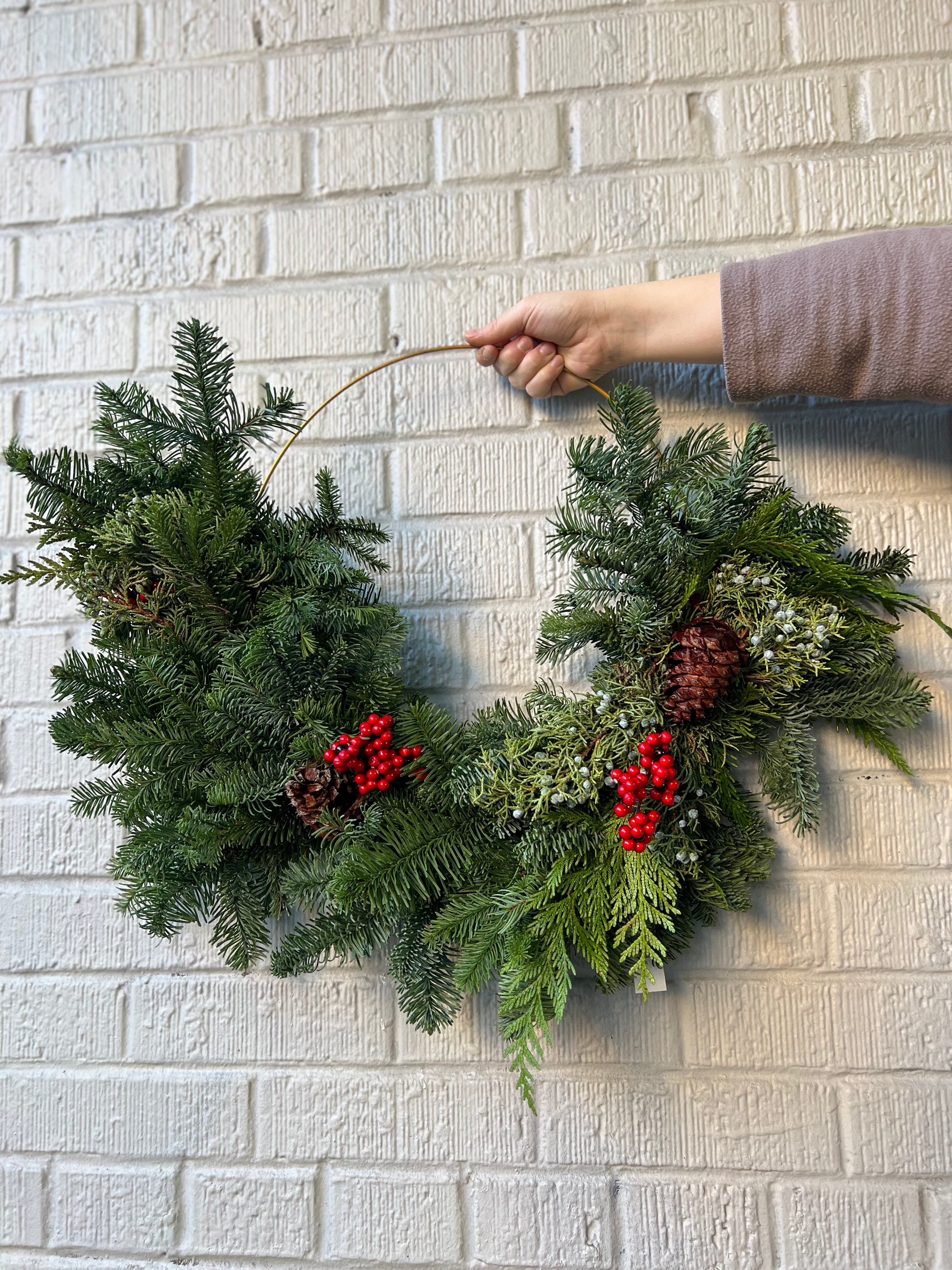 Cresent Wreath and Swag